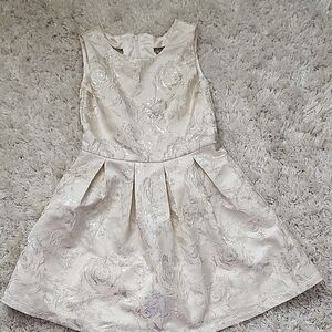 The Children Place Charming Kids Floral Dress in Cream Size 6 Kdr3
